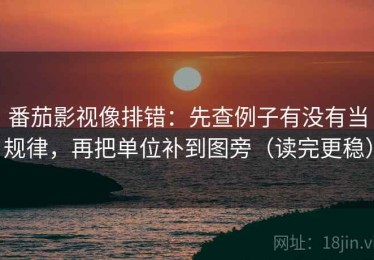 番茄影视像排错：先查例子有没有当规律，再把单位补到图旁（读完更稳）