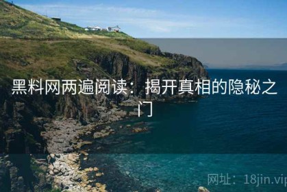 黑料网两遍阅读：揭开真相的隐秘之门