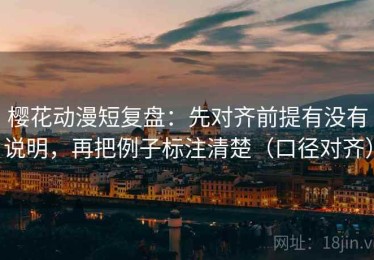 樱花动漫短复盘：先对齐前提有没有说明，再把例子标注清楚（口径对齐）