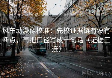 风车动漫像校准：先校证据链有没有断点，再把口径写成一句话（证据三连）