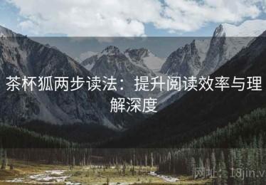 茶杯狐两步读法：提升阅读效率与理解深度