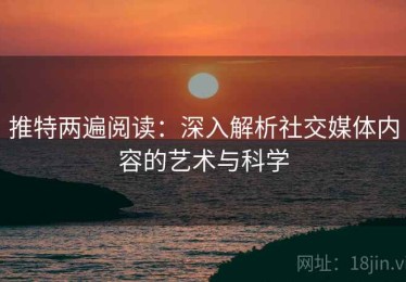 推特两遍阅读：深入解析社交媒体内容的艺术与科学