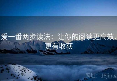 爱一番两步读法：让你的阅读更高效、更有收获