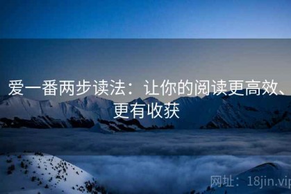 爱一番两步读法：让你的阅读更高效、更有收获