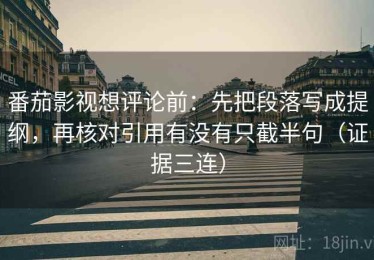番茄影视想评论前：先把段落写成提纲，再核对引用有没有只截半句（证据三连）