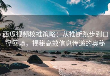 西瓜视频校推策略：从推断跳步到口径回填，揭秘高效信息传递的奥秘
