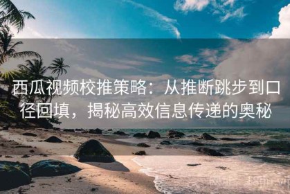 西瓜视频校推策略：从推断跳步到口径回填，揭秘高效信息传递的奥秘