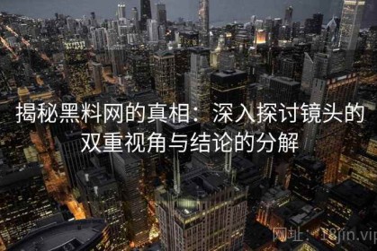 揭秘黑料网的真相：深入探讨镜头的双重视角与结论的分解