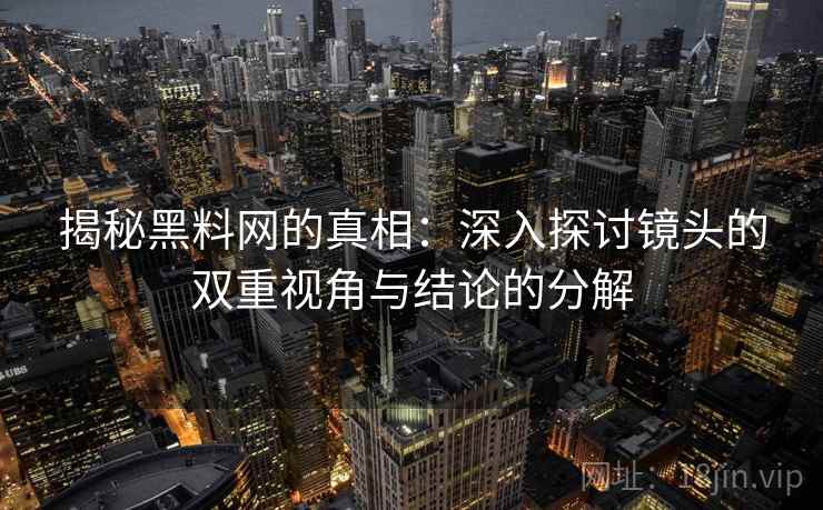 揭秘黑料网的真相：深入探讨镜头的双重视角与结论的分解