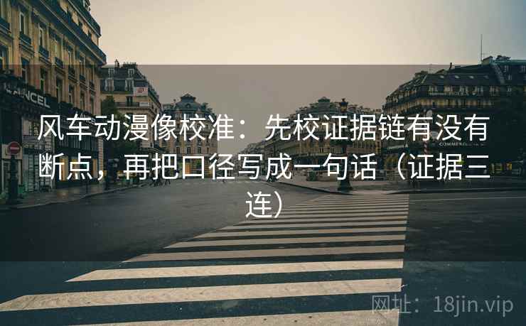 风车动漫像校准：先校证据链有没有断点，再把口径写成一句话（证据三连）