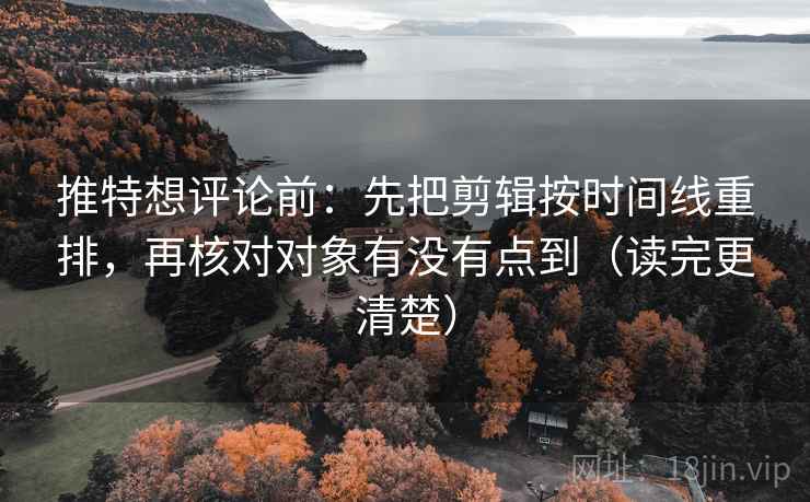 推特想评论前：先把剪辑按时间线重排，再核对对象有没有点到（读完更清楚）