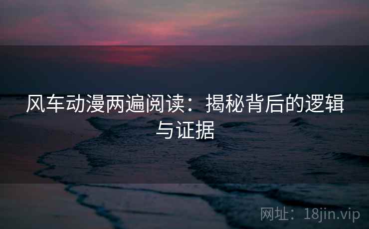 风车动漫两遍阅读：揭秘背后的逻辑与证据